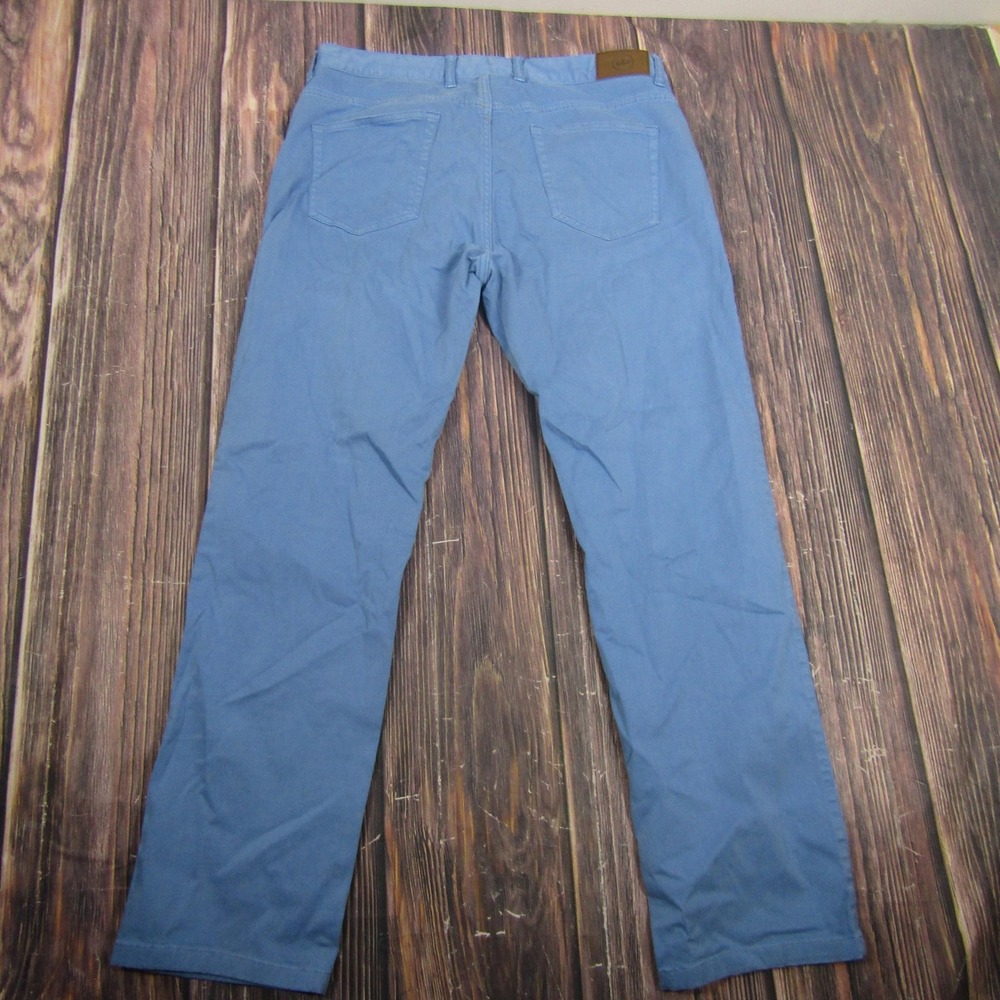 Peter Millar Pants Mens 34x27 Blue Stretch Chino 5 Pocket Cotton Modal Casual - Picture 4 of 6